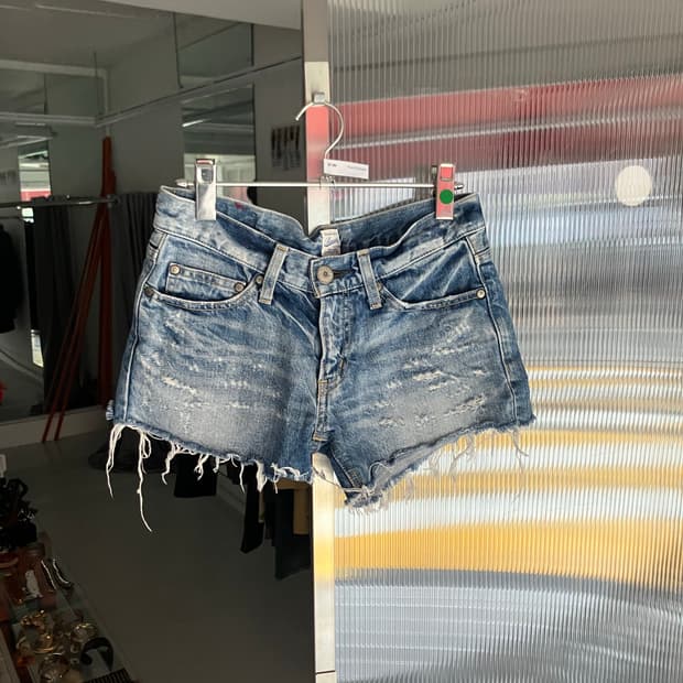 moussy 데미지 데님쇼츠 