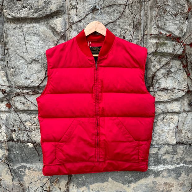 90s 에디바우어 구스 다운 패딩 베스트 조끼 m