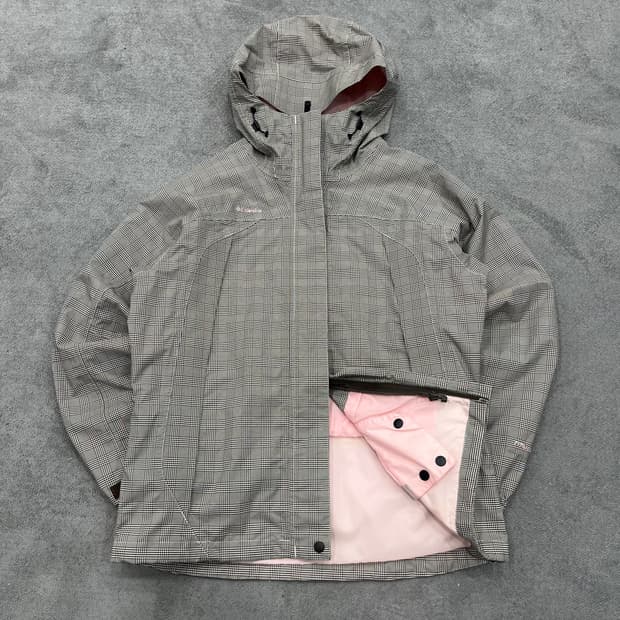 L 컬럼비아 체크 바람막이