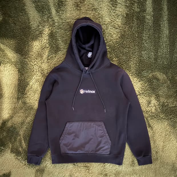 [M] 헬리녹스 X 빠더너스 박스 로고 후디 후드티 블랙