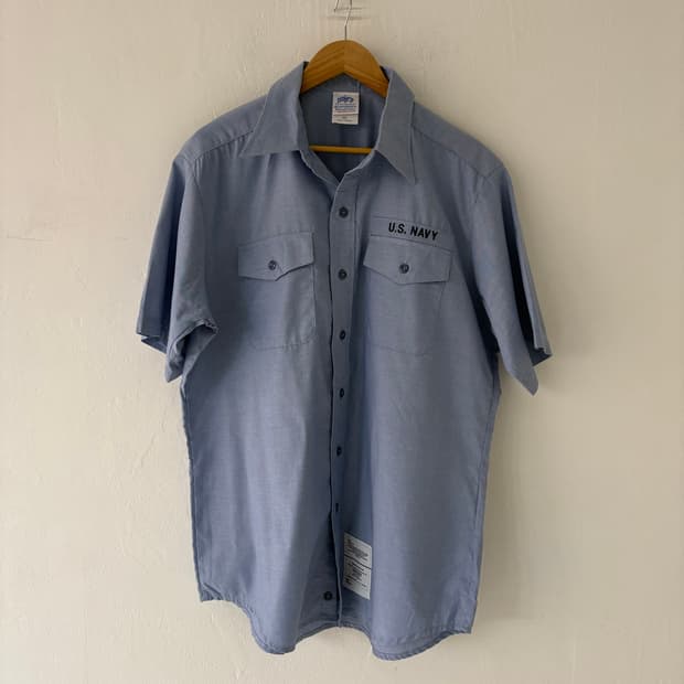 90's U.S Navy Utility Cambray Work shirt