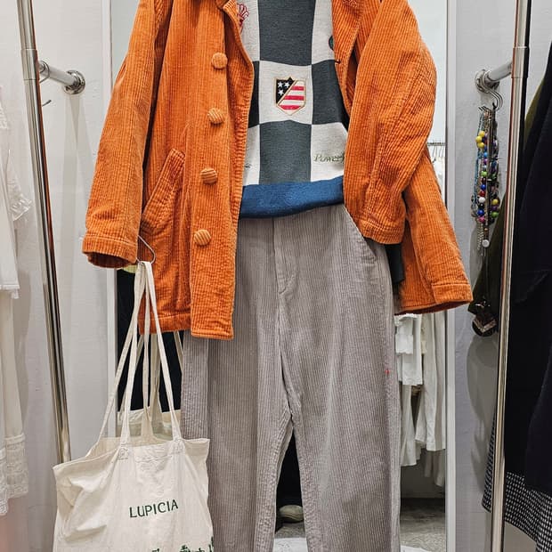 USA 80's PowerBilt 골프자수 울 니트