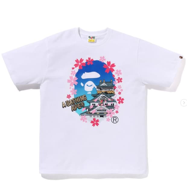 [S] 베이프 25SS 오사카 한정 사쿠라 빅사루 반팔티