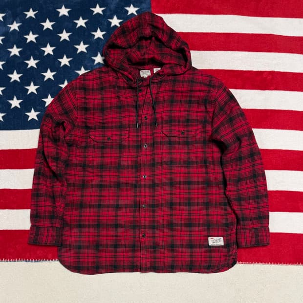 리바이스 버팔로체크 플란넬 후디셔츠자켓Levis flannel shirt