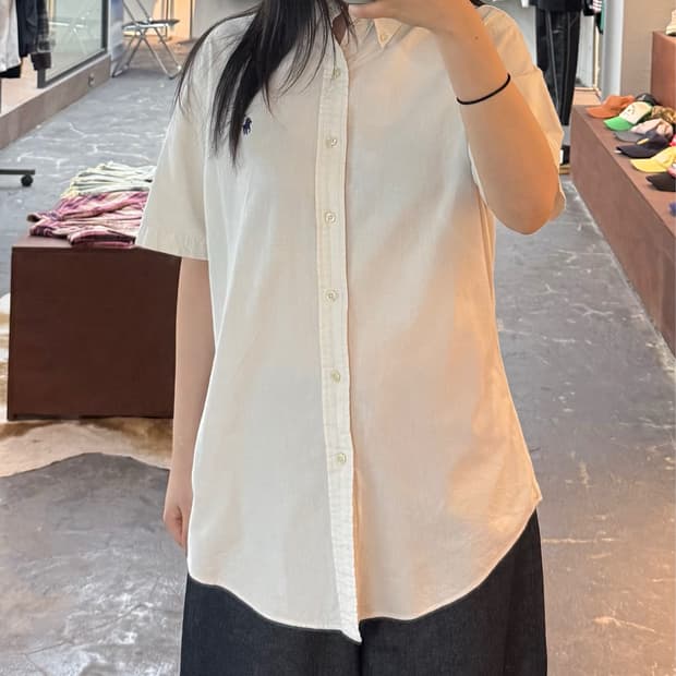 폴로 랄프로렌 화이트 반팔 셔츠 H3222