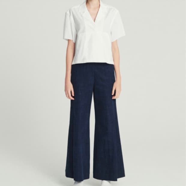 렉토 PATCH POCKET CROPPED TOP (WHITE)