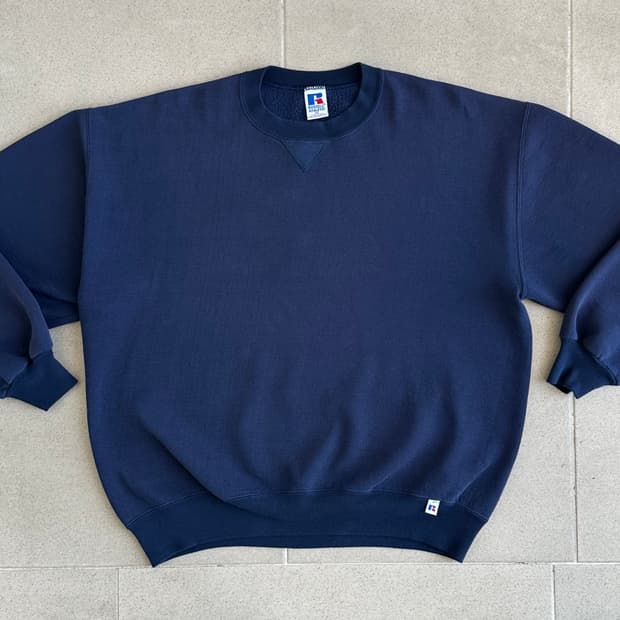 90s 빈티지 러셀 스웻셔츠 네이비 XL USA