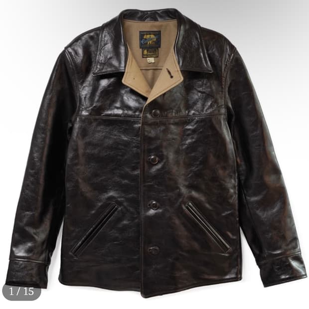 레인보우 컨트리 40’s Horsehide Car Coat 스파이더 44