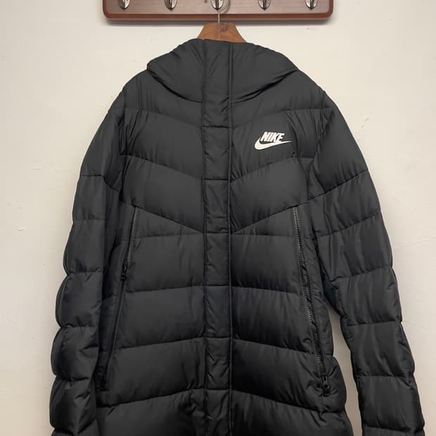 나이키 (우먼) 덕 다운 블랙 롱 패딩  