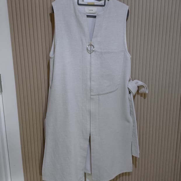 82 한섬 시스템 벨티드 베스트 양모 혼방