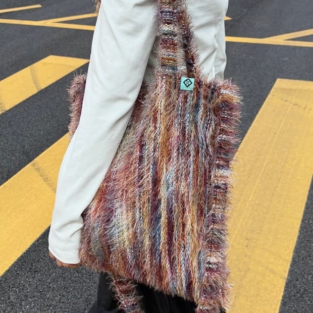 Heretic Knit Stripe Tote Bag / Orange