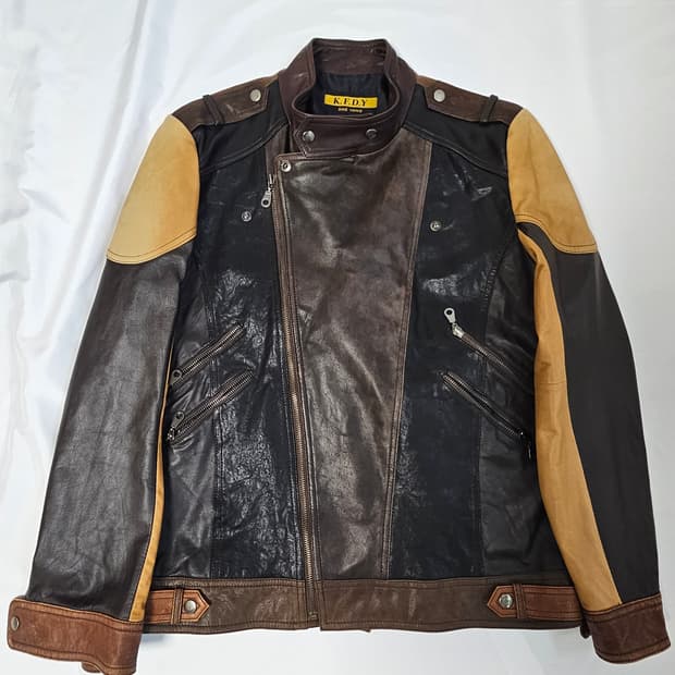 KEDY 리얼레더 램스킨 양가죽 레더자켓 가죽자켓 바이커 빈티지 100