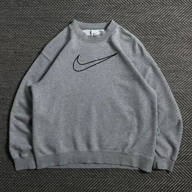나이키 빅스우시 로고 그레이 스웻 맨투맨o 4675
