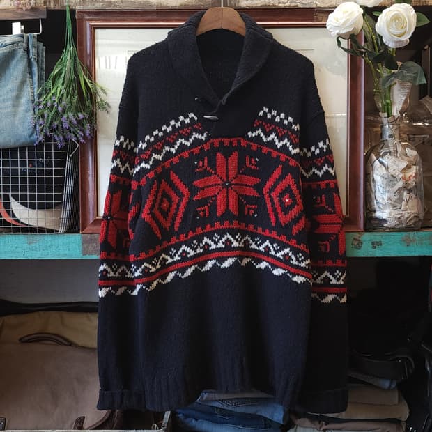 폴로 숄카라 니트 눈꽃 니트 랄프로렌 니트 xxl 폴로 빅사이즈 니트