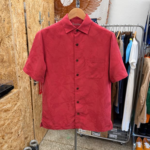 플라워패턴 모달 반팔 셔츠