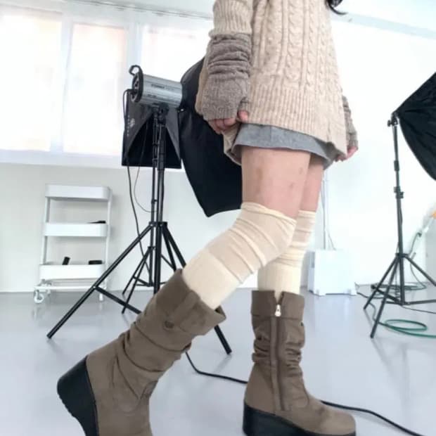 히피디피 빈티지 셔링 부츠