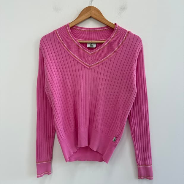 [95] 라코스테 빈티지 크리켓 브이넥 니트 3692