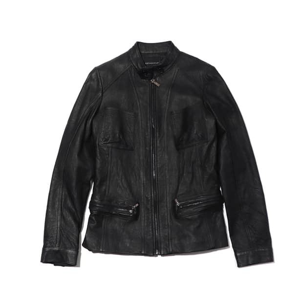 ROTHSCHILD 싱글 램스킨 라이더 재킷 women 55