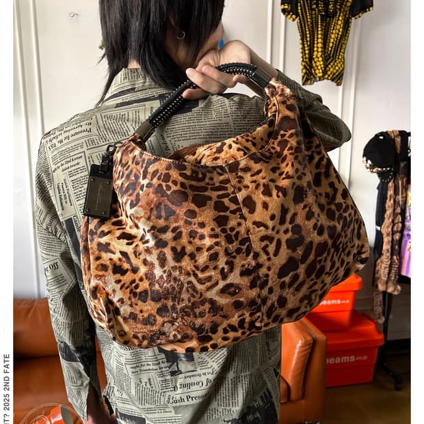 Kenneth Cole Real Calf-Hair Leopard Bag