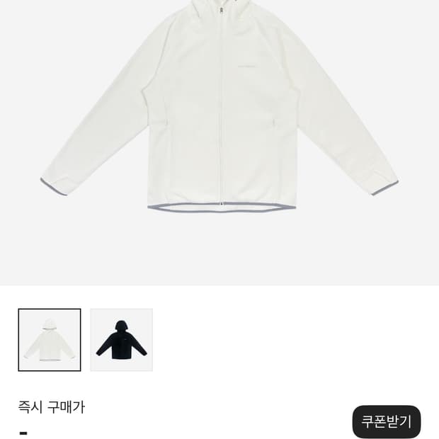 지초이 플리스 24-006 fleece zip hoodie_ivory
