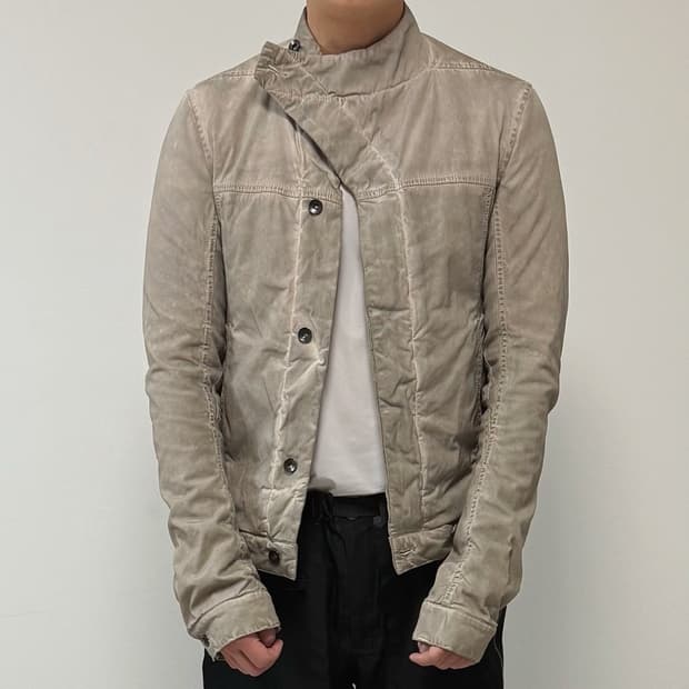 릭오웬스 13FW 다크쉐도우 더티 슬레이브 봄버 자켓 펄