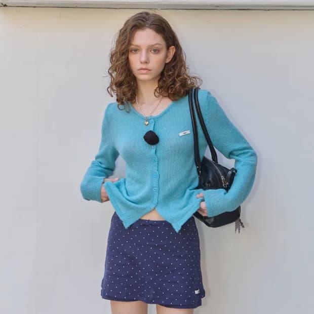 레터리 ROSE BLOOM CARDIGAN_BLUE