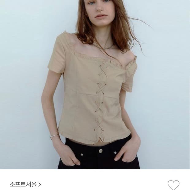 소프트서울 아일렛블라우스