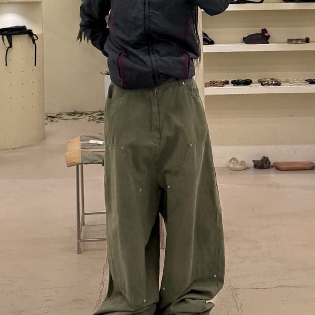 Not4nerd 카펜터 더블니 워크 팬츠 U557