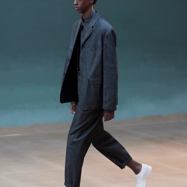 르메르 22SS 샴브레이 데님 셔츠 앤트러사이트 데님 54