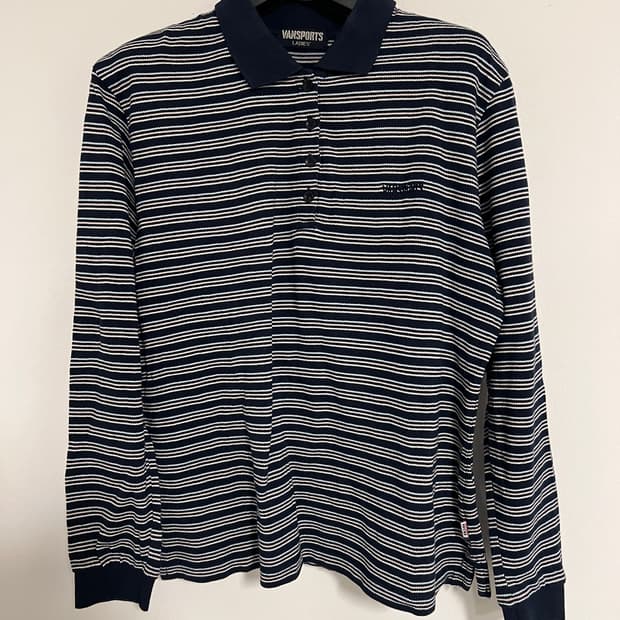 VANSPORTS 스트라이프 카라 롱슬리브