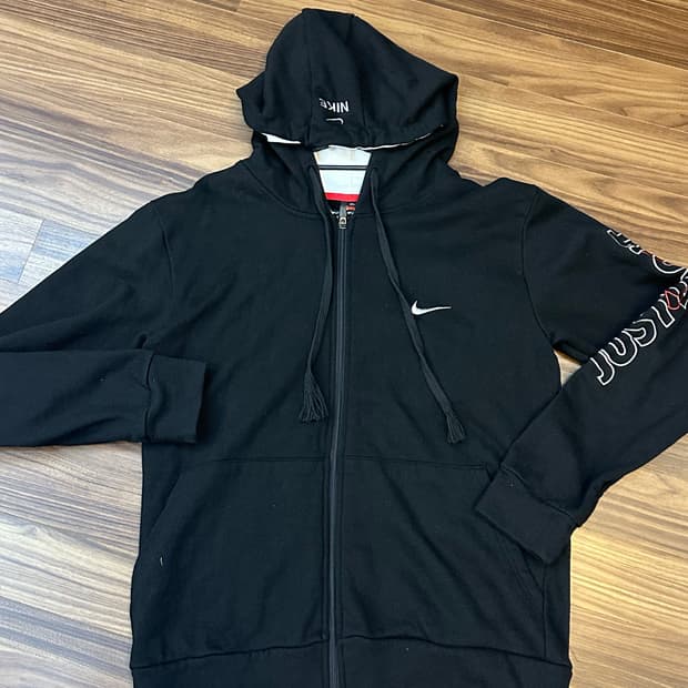 새상품) 나이키 JUST DO IT 블랙 후드집업 XL