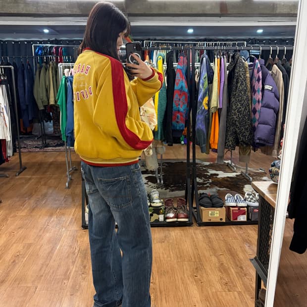 90s 할리 데이비슨 울 블루종 자켓