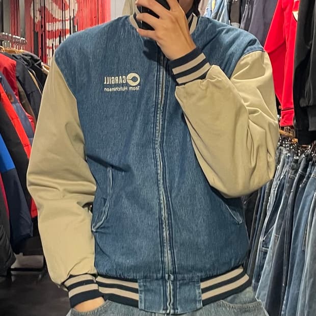 [IM] VTG 빈티지 데님 바시티 자켓