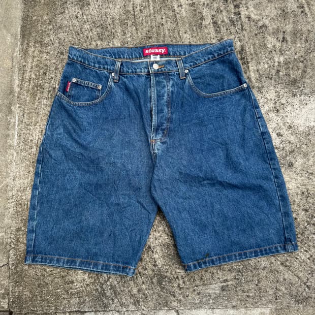 [38] 90s Stussy 스투시 데님 하프 버뮤다 팬츠
