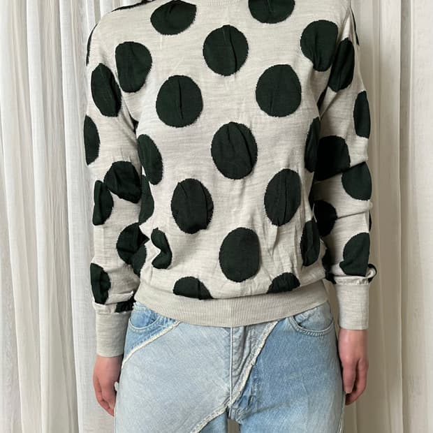 Toga pulla 도트 자가드 니트 토가 풀라 인타르시아