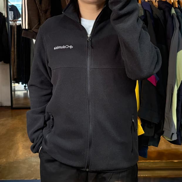 콜럼비아 차콜 플리스 자켓