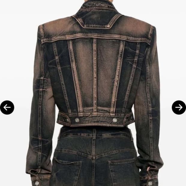 준지 [Runway] Denim Cropped Trucker 자켓