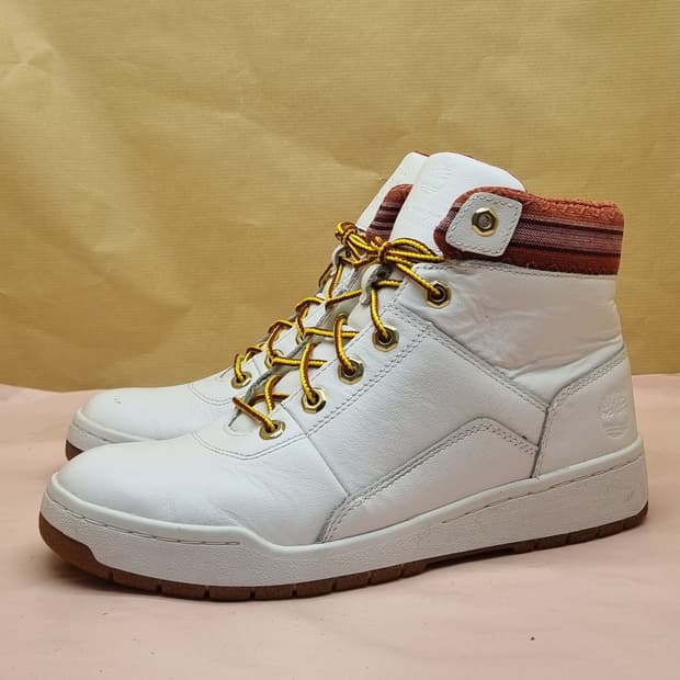 팀버랜드 화이트 가죽 부츠 265