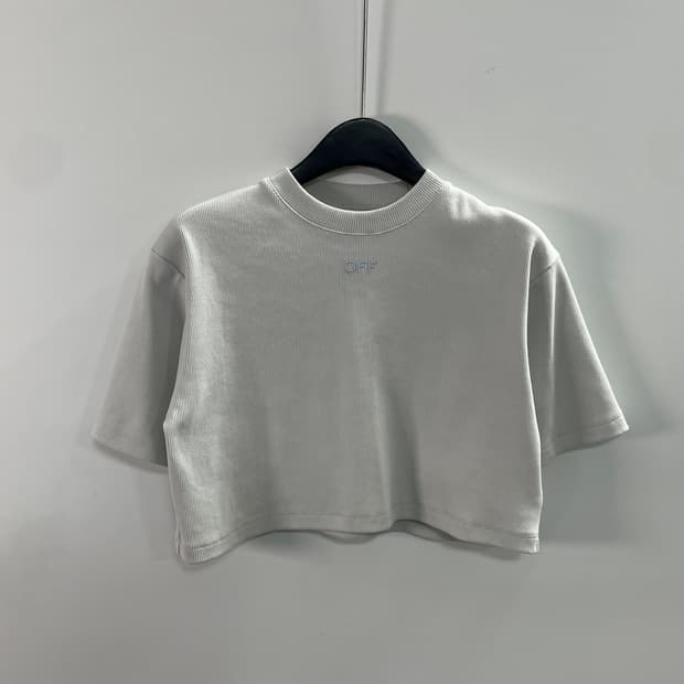24ss 오프화이트 우먼스 라운드 반팔티 (on.1111)
