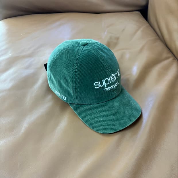 슈프림 6패널 볼캡 모자 고어텍스 그린 클래식 로고
