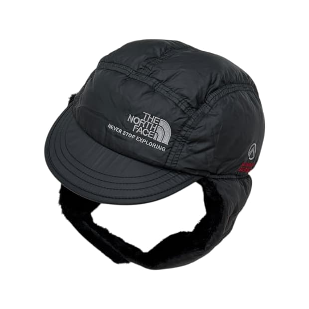 노스페이스 써밋시리즈 군밤 트루퍼햇 구스 이어머프캡 귀도리 모자 블랙
