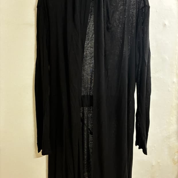 요지 야마모토 Limi Feu 블랙 롱가디건