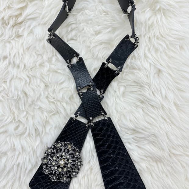 빈티지 보헤미안 큐빅벨트