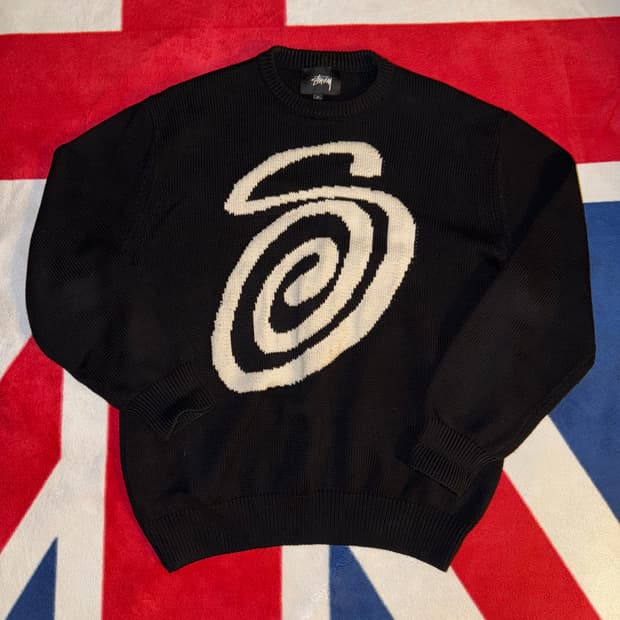 (m) 스투시 스월로고 니트