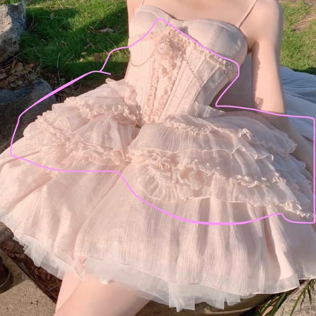 딸기우유 로리타 로즈 코르셋 히메갸루