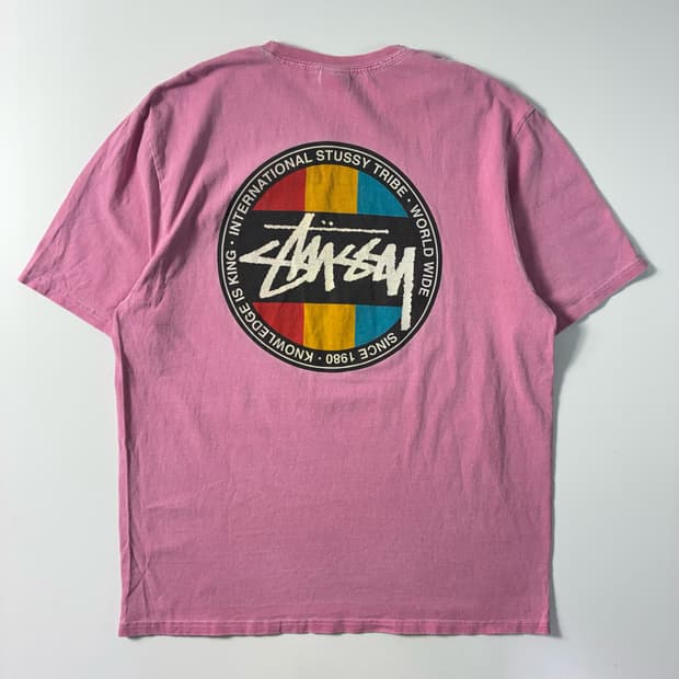 Stussy  스투시 클래식 닷 워시드 반팔 티셔츠 