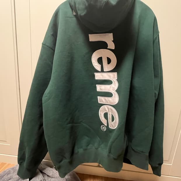 슈프림 사틴 아플리케 후드 [XL] 실착 1회