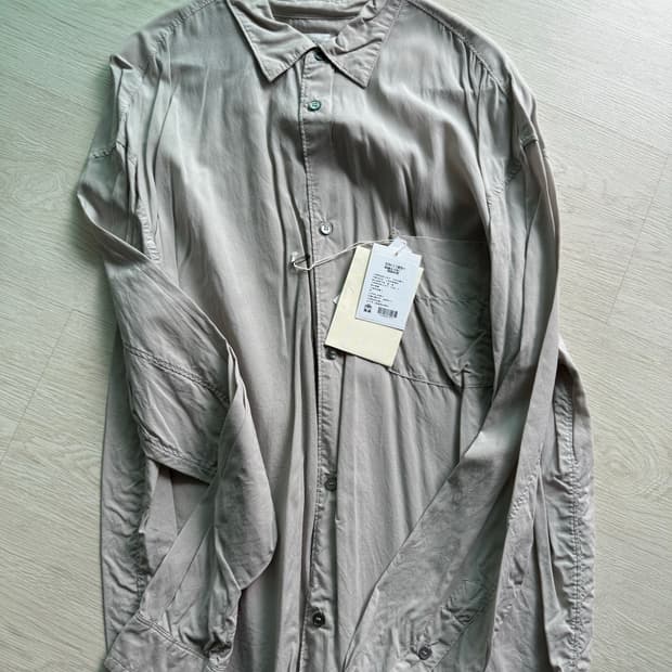 [4] 폴리테루 텐코셔츠 시멘트그레이