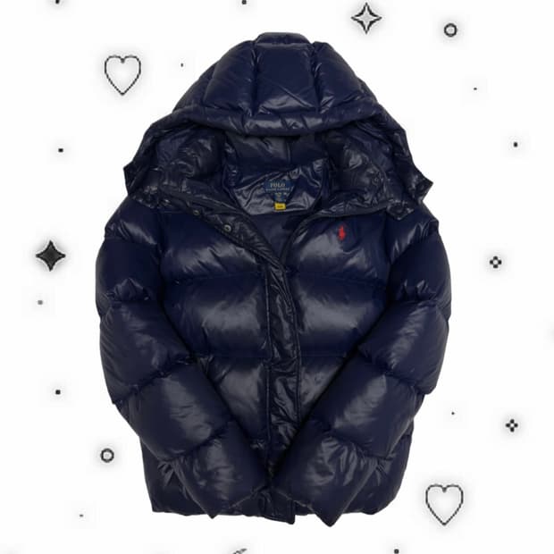 폴로 랄프로렌 유광 패딩 S
