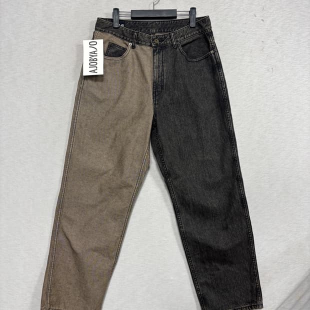 새상품 아조바이아조 컬러블록 데님팬츠 -데드스탁